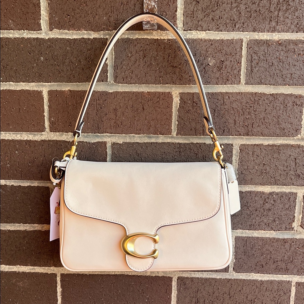 Coach Ivory Soft Tabby Shoulder Bag with Gold Accents, NEW never used